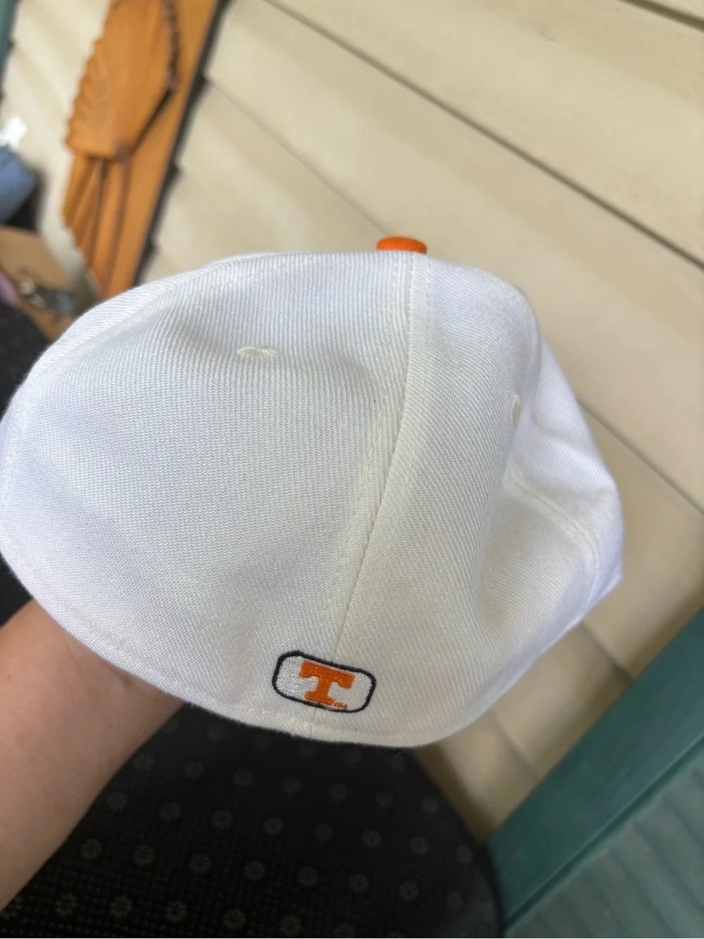 adidas White and Orange Team T Baseball Cap